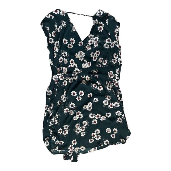 DR2 Dark Green Faux Wrap Floral V Neck Dress Size 2x - Picture 3 of 10